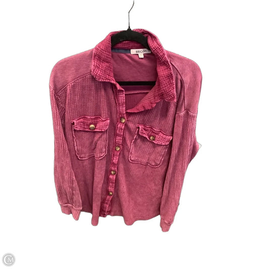 Top Long Sleeve By Briggs In Red, Size: L