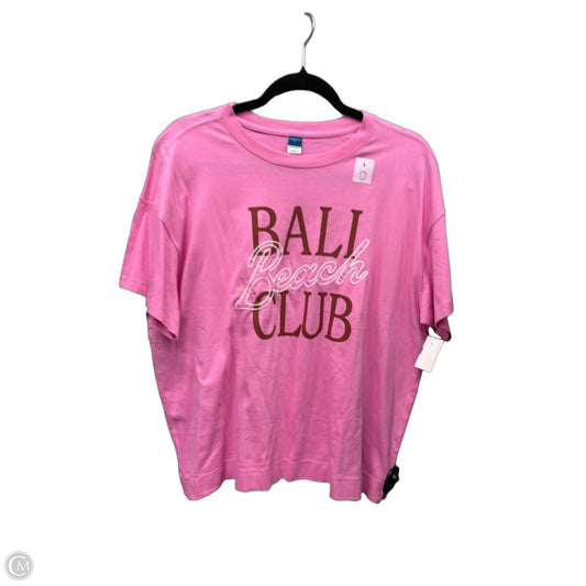 Top Short Sleeve By Old Navy In Pink, Size: L