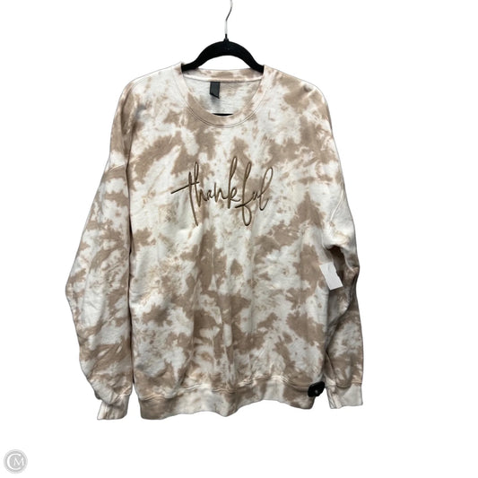 Sweatshirt Crewneck By Clothes Mentor In Brown, Size: Xl