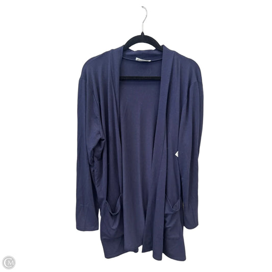 Cardigan By Zenana In Navy, Size: 2x