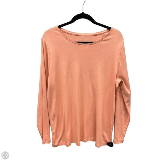 Top Long Sleeve Basic By Cj Banks In Orange, Size: 1x