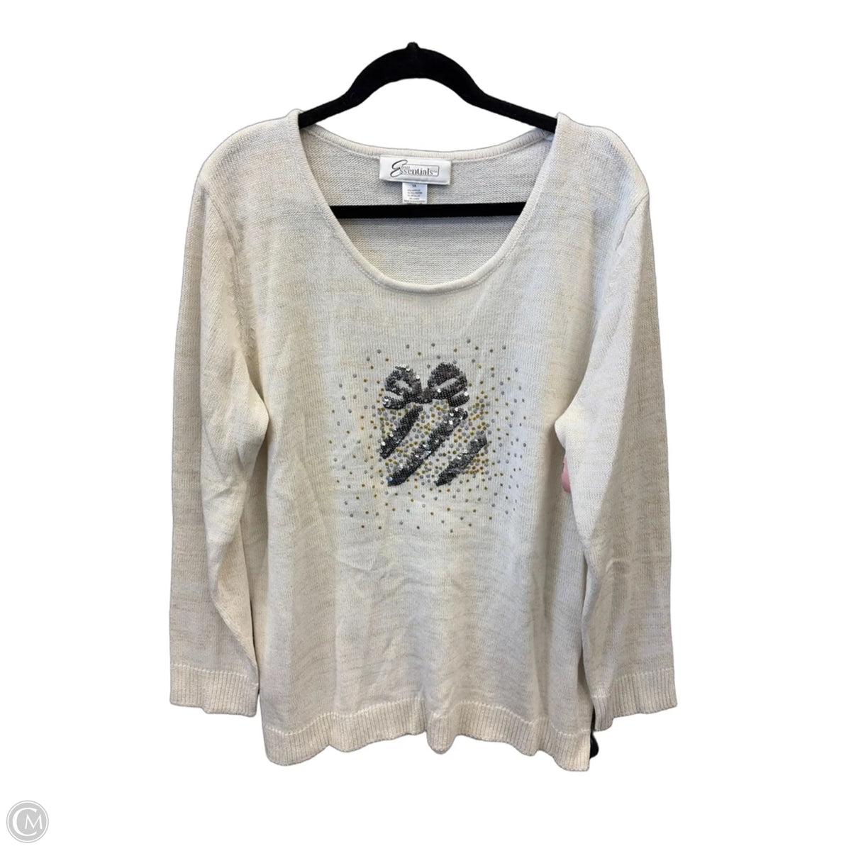Sweater By Essentials In Cream, Size: 1x