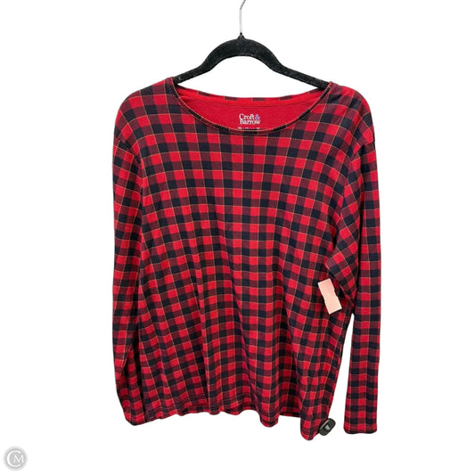 Top Long Sleeve By Croft And Barrow In Red, Size: Xxl