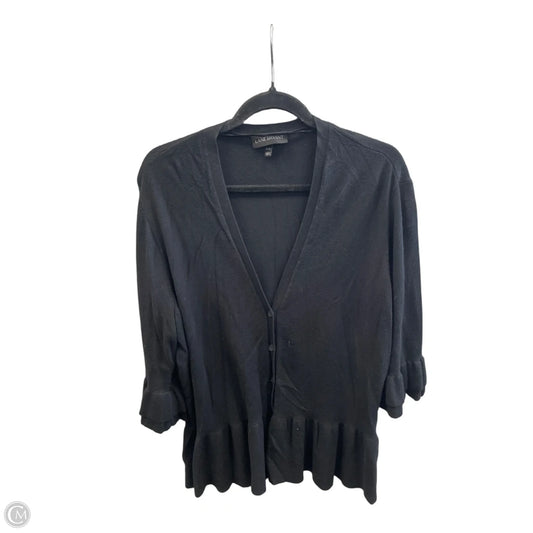 Sweater Cardigan By Lane Bryant In Black, Size: 1x
