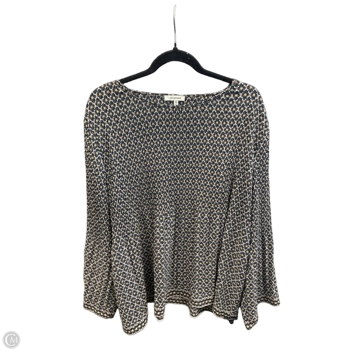 Top Long Sleeve By Max Studio In Black, Size: 2x
