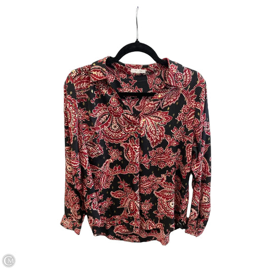Top Long Sleeve By Maurices In Black & Red, Size: L