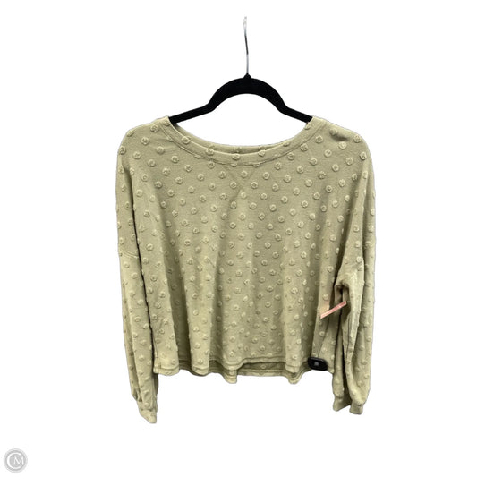 Top Long Sleeve By Blu Pepper In Green, Size: M