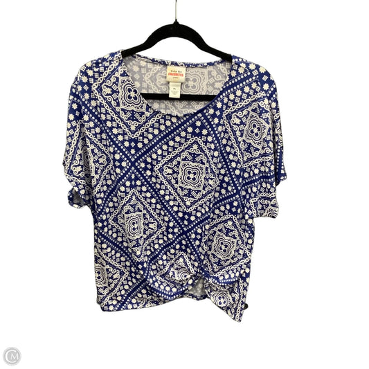 Top Short Sleeve By Ruby Rd In Blue, Size: Lp