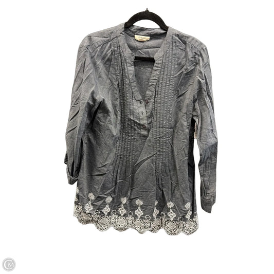 Top Long Sleeve By Style And Company In Blue, Size: M