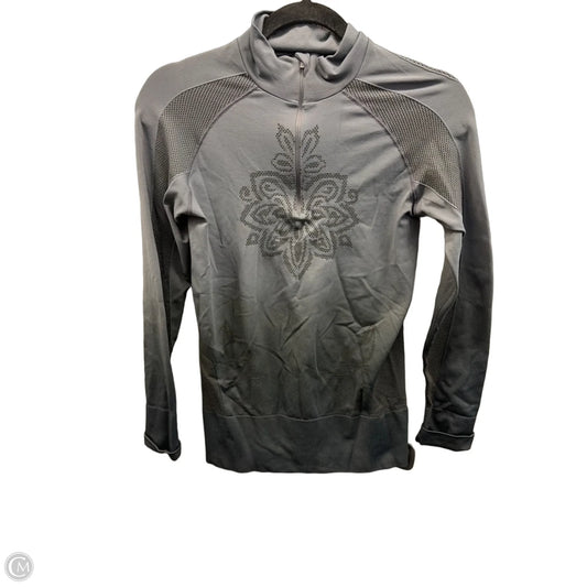 Athletic Top Long Sleeve Collar By Athleta In Grey, Size: M