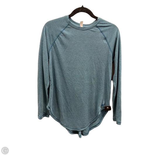 Athletic Top Long Sleeve Crewneck By Under Armour In Teal, Size: S