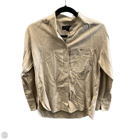 Top Long Sleeve By Banana Republic In Tan, Size: Xs