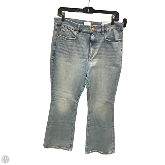 Jeans Flared By Loft In Blue Denim, Size: 12p