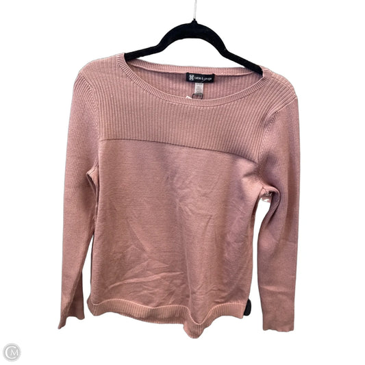 Top Long Sleeve By Cable And Gauge In Mauve, Size: M