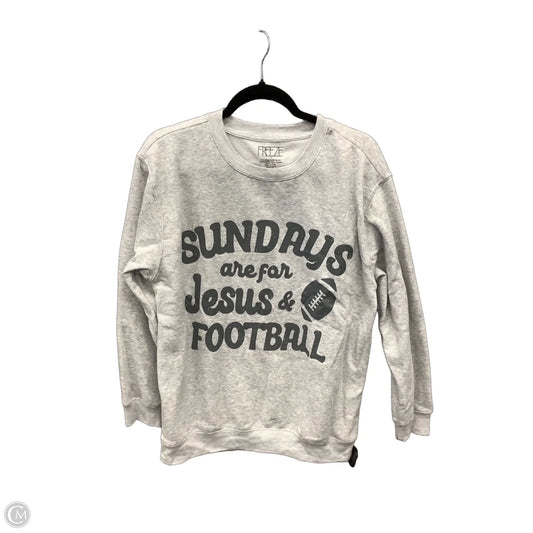 Sweatshirt Crewneck By Clothes Mentor In Grey, Size: L
