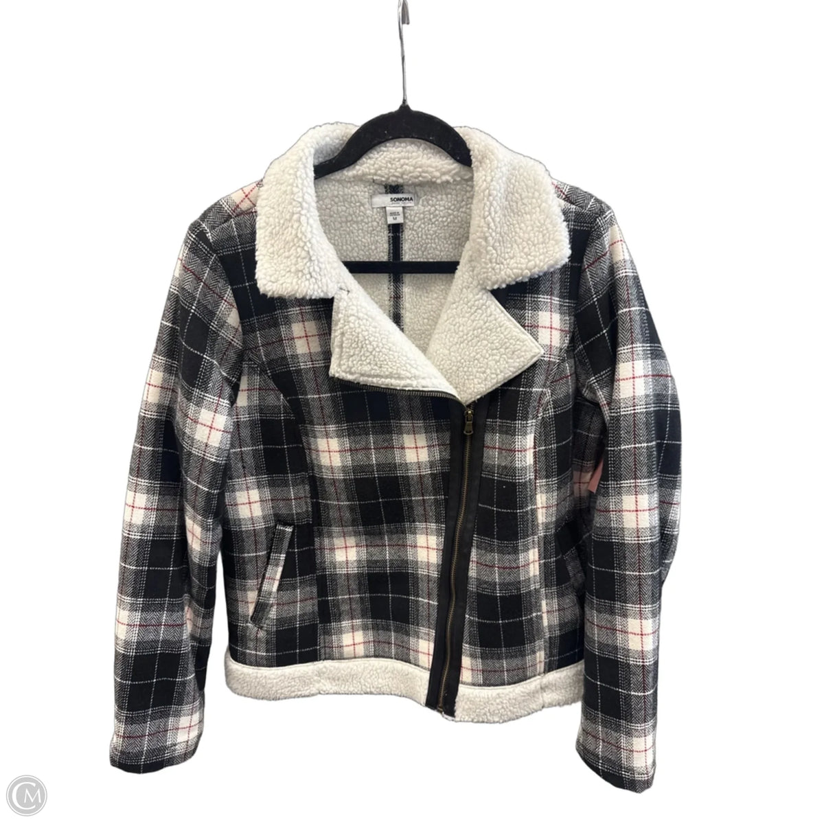 Coat Other By Sonoma In Plaid Pattern, Size: M