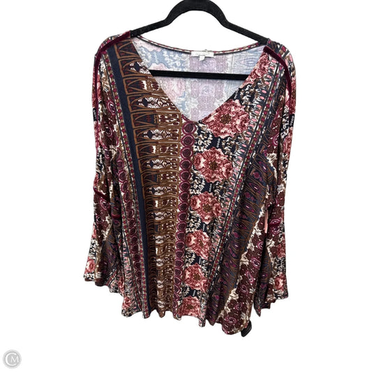 Top Long Sleeve By Ava James In Multi-colored, Size: 3x