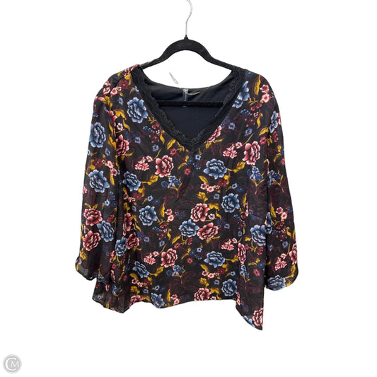 Top Long Sleeve By Massini In Black, Size: 3x