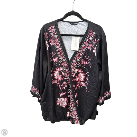 Top Long Sleeve By Bloomchic In Black, Size: 3x