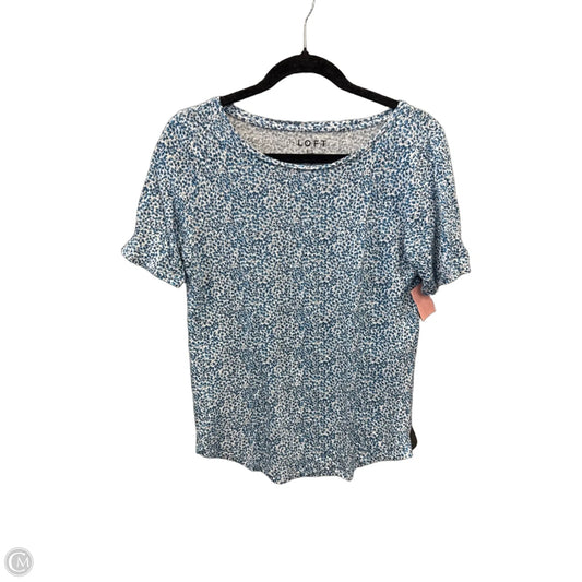 Top Short Sleeve By Loft In Blue, Size: M