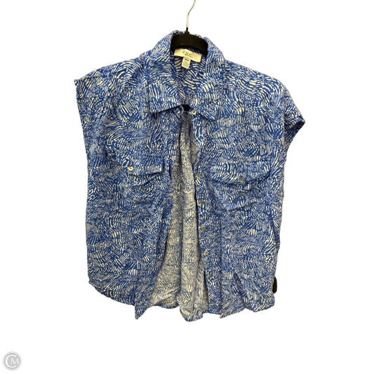 Top Short Sleeve By C By One In Blue, Size: M