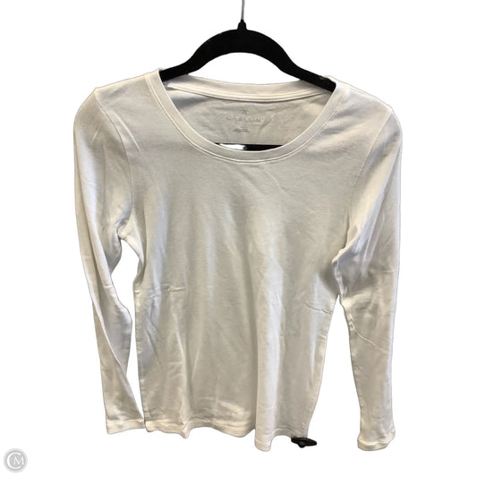 Top Long Sleeve Basic By Caslon In White, Size: L