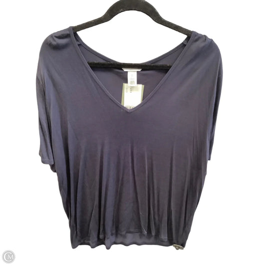 Top Short Sleeve Basic By H&m In Navy, Size: Xl