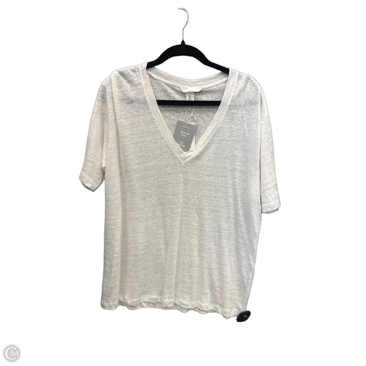Top Short Sleeve By H&m In White, Size: L