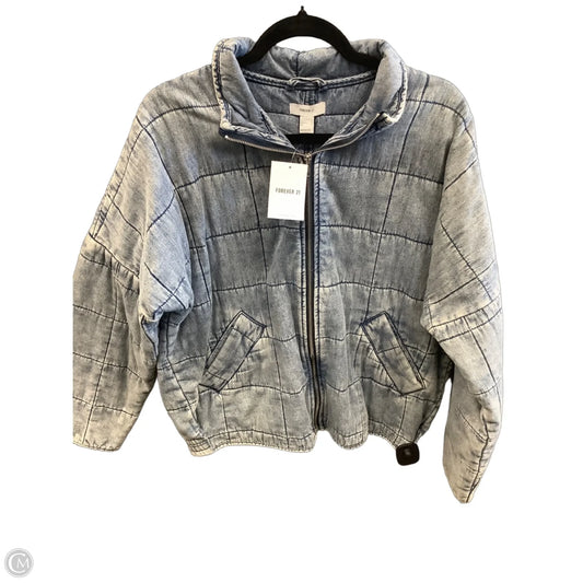 Jacket Other By Forever 21 In Blue Denim, Size: M