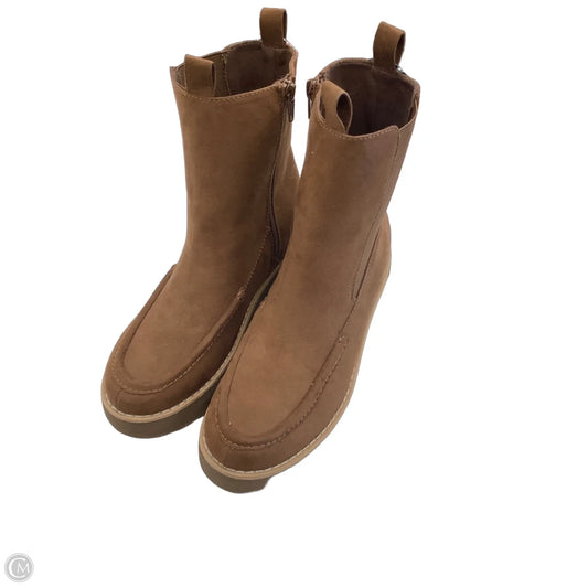 Boots Mid-calf Flats By Cmf In Brown, Size: 8.5