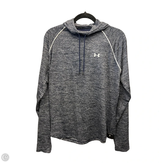 Athletic Top Long Sleeve Hoodie By Under Armour In Blue, Size: Xl