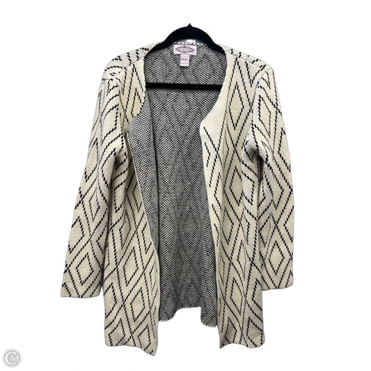 Sweater Cardigan By Clothes Mentor In Cream, Size: L