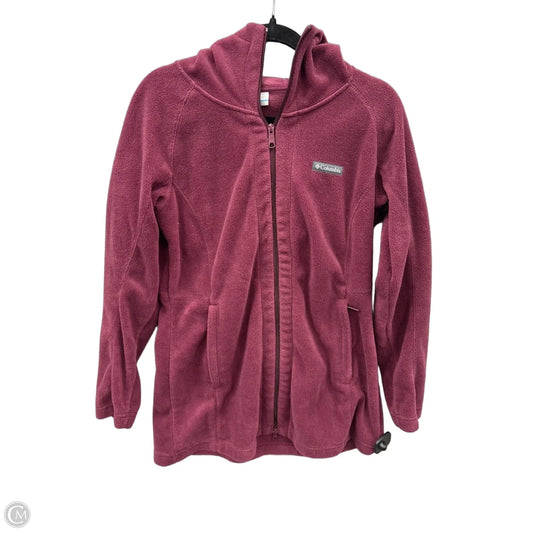Jacket Fleece By Columbia In Maroon, Size: L