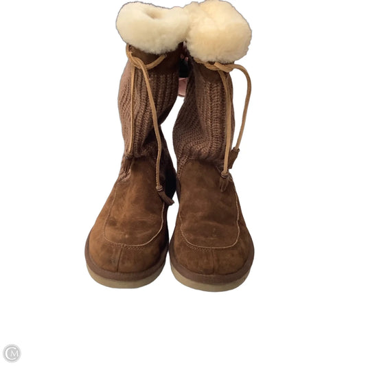 Boots Designer By Ugg In Brown, Size: 8