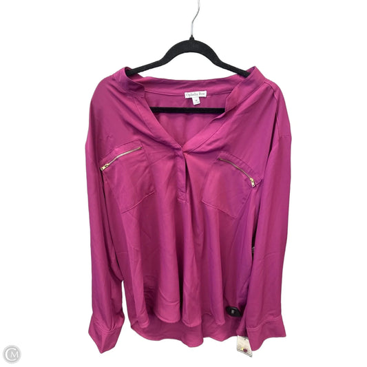 Top Long Sleeve By Ophelia Roe In Purple, Size: 3x
