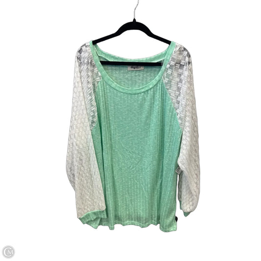 Top Long Sleeve By Haptics In Green, Size: 3x