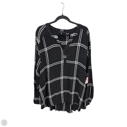 Top Long Sleeve By Jane And Delancey In Black, Size: 2x
