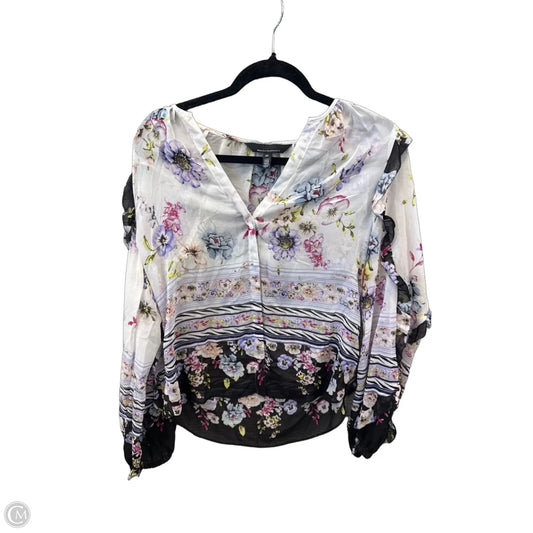 Top Long Sleeve By White House Black Market In Multi-colored, Size: Xs