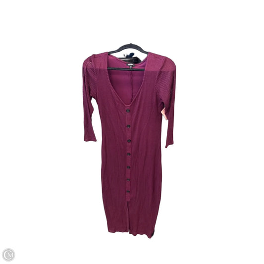 Dress Casual Midi By Express In Maroon, Size: M