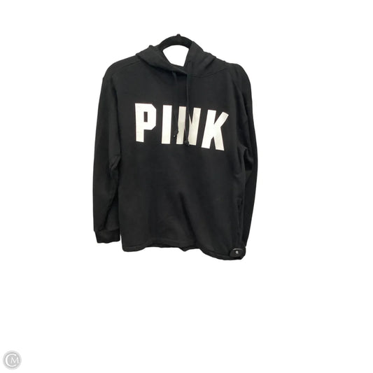 Sweatshirt Hoodie By Pink In Black, Size: S