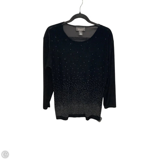 Top Long Sleeve By Impressions In Black, Size: S