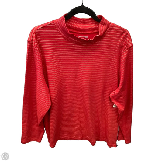Top Long Sleeve By Studio Works In Red, Size: 2x