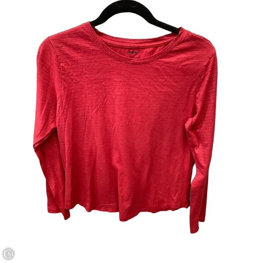 Top Long Sleeve By Sonoma In Red, Size: L
