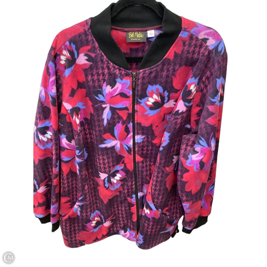 Jacket Fleece By Bob Mackie Qvc In Pink, Size: 3x