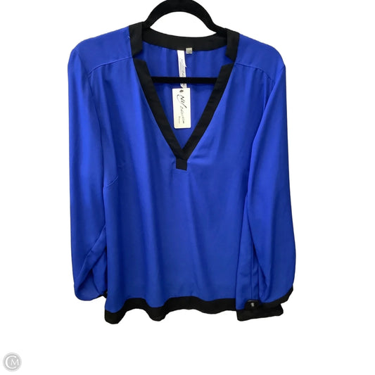 Top Long Sleeve By Ny Collection In Blue, Size: 2x