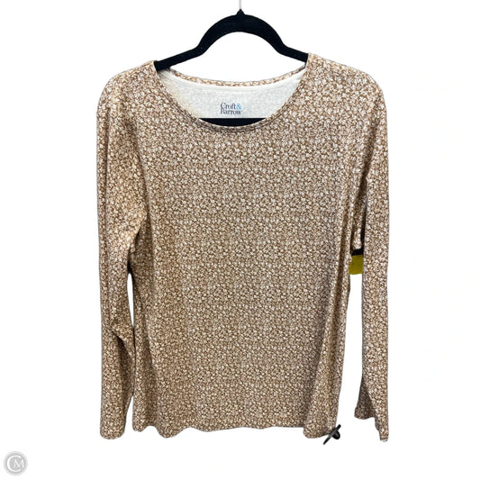 Top Long Sleeve By Croft And Barrow In Brown, Size: Xl