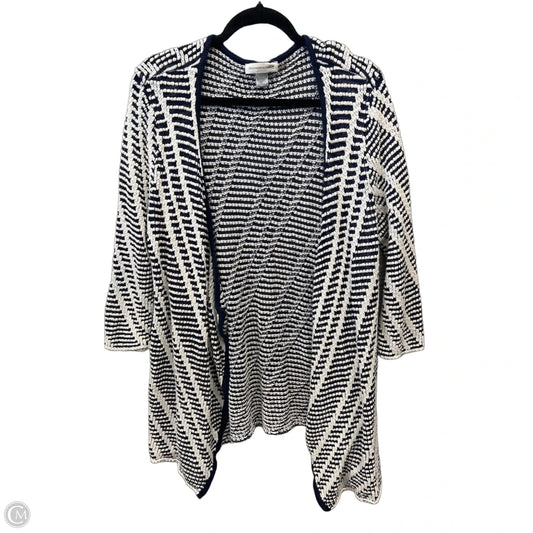 Sweater Cardigan By Christopher And Banks In Navy, Size: Xl
