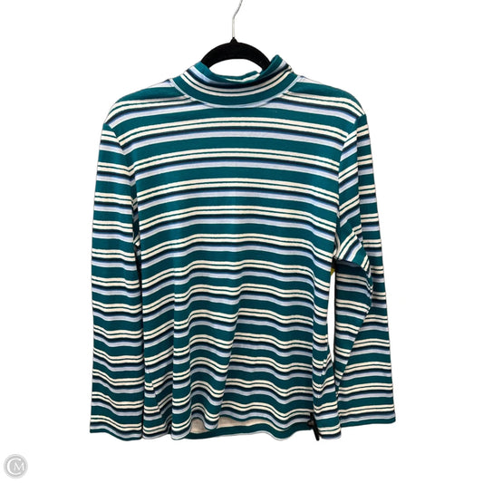 Top Long Sleeve By Karen Scott In Striped Pattern, Size: Xl