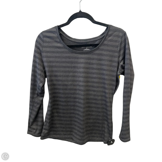 Top Long Sleeve By Ann Taylor In Grey, Size: S