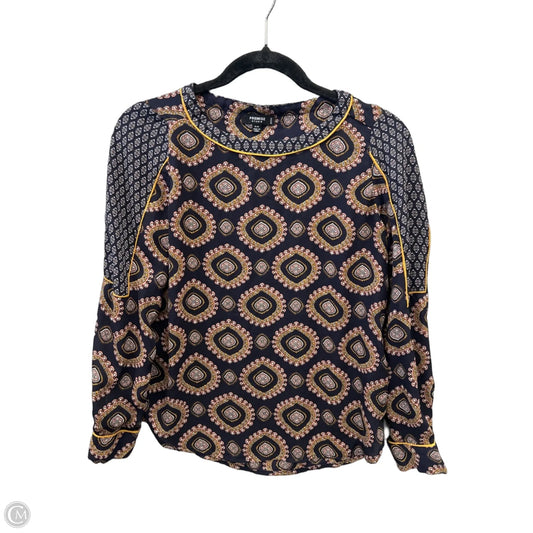 Top Long Sleeve By Premise Studio In Navy, Size: Sp